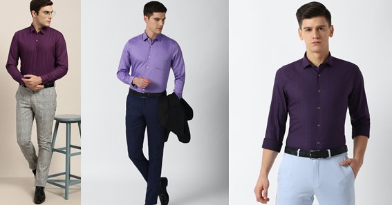 what to wear with a purple shirt